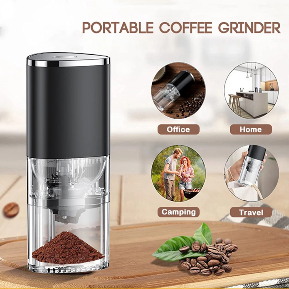 Portable Electric Coffee Grinder 5 Gears Adjustable Type-C Charge 25g Coffee Beans Spice Grinding Machine for Office Kitchen