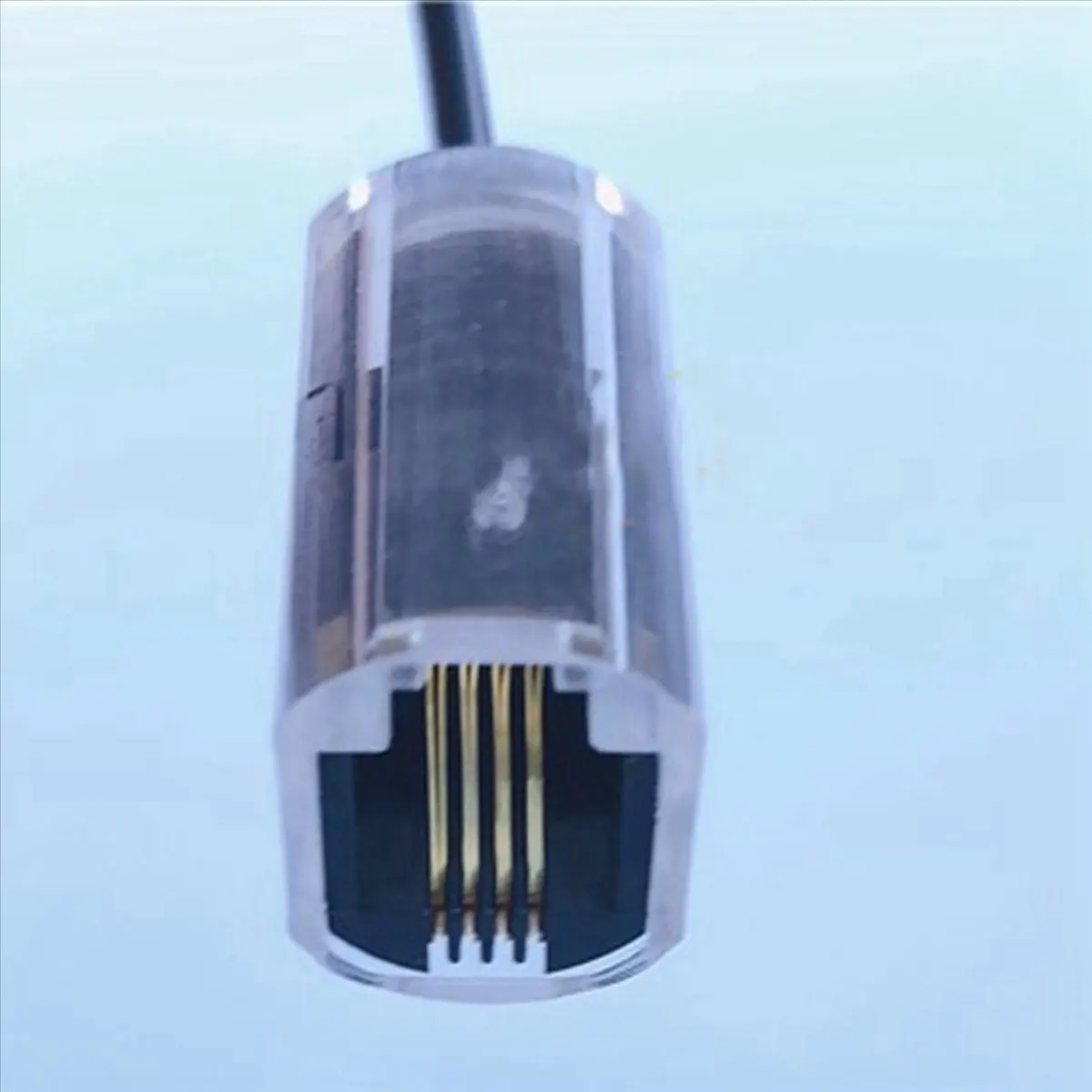 AABFK 12Pcs Telephone Cord Detangler RJ9 4P4C 360 Degree Extended Rotating Anti-T-Angle Black Telephone Cord Landline Cable