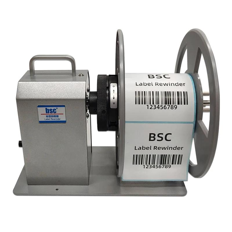 Bsc-X6S Adjustable Core Size 25mm-76mm or Coreless Automatic Synchronous Label Printer Speed Label Rewinding Machine