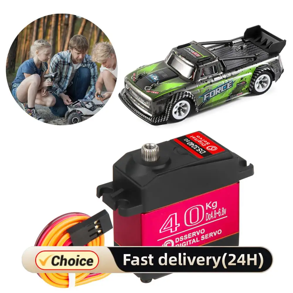 เซอร์โวมอเตอร์ดิจิตอล 40 กก. กันน้ำ เกียร์โลหะเต็มรูปแบบ แรงบิดสูง สำหรับรถบังคับวิทยุ 1/8 1/10 รถครอว์เลอร์ หุ่นยนต์