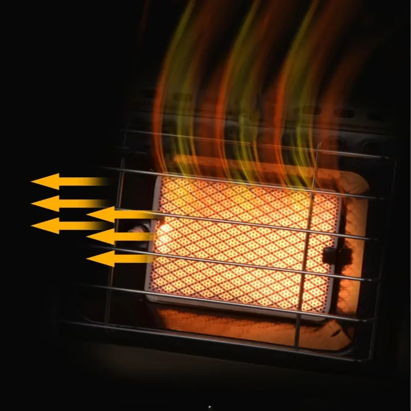 سخان غاز محمول متعدد الوظائف للشتاء والتخييم في الهواء الطلق مع وظيفة الطبخ وموقد وظيفة الاحترار