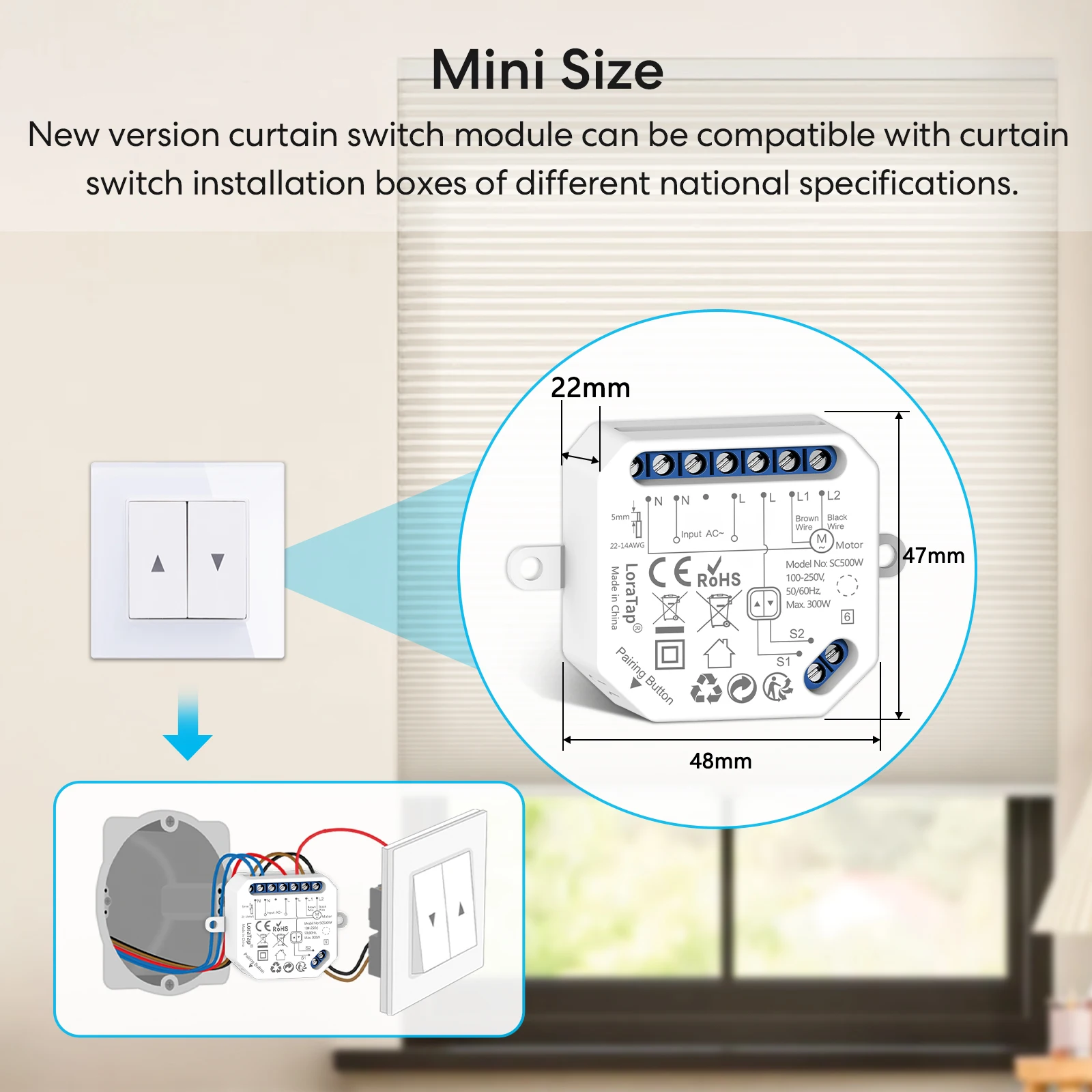 Tuya Smart Life WLAN-Vorhangschalter, verbundene Rollläden, Jalousiensteuerung, Motor, Google Home, Alexa, elektrisches Fenster, LoraTap – Detail 6