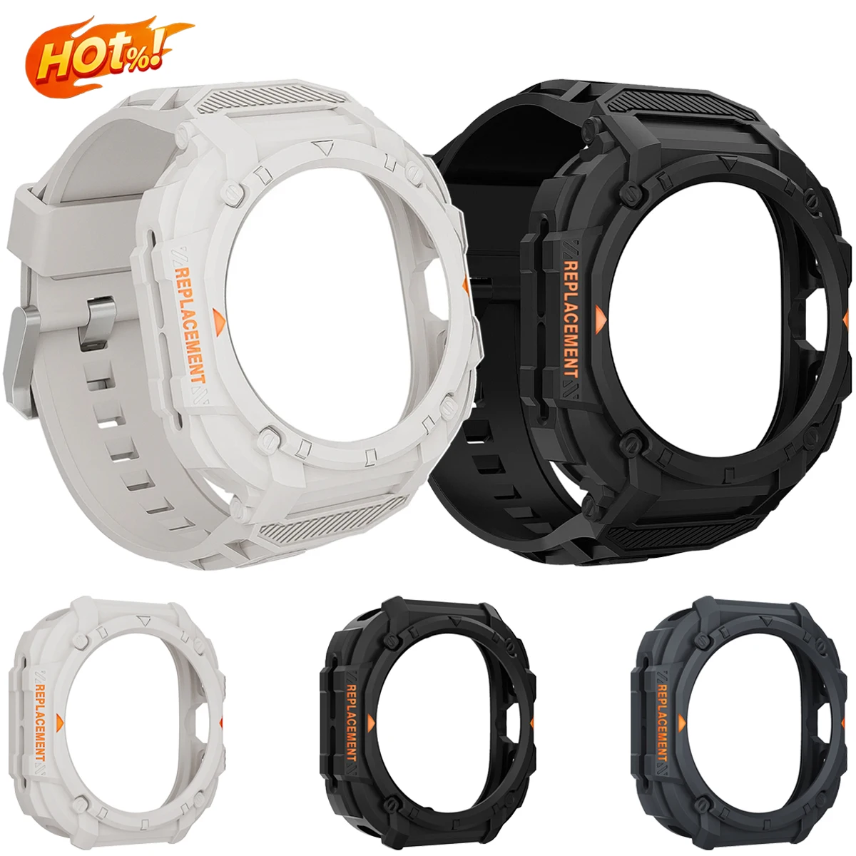 Hülle+Armband für Samsung Galaxy Watch Ultra 2025 47mm Silikon Sport-Armband Correa für Galaxy Watch 7 Ultra Armband Zubehör