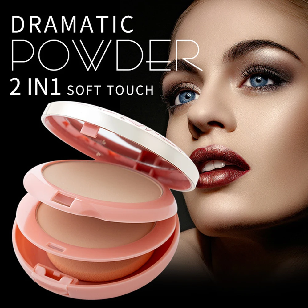 TLM Gesicht Lose Pulver Kissen Pulver Öl-Control Concealer Matte Glatte Finish Concealer Make-Up Gedrückt Pulver TSLM1