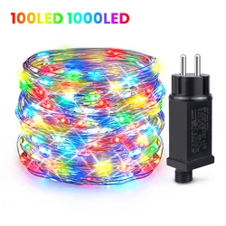 10M-100M LED String Lights Copper Wire Garland Light Waterproof Fairy Lights Chain 220V 110V Waterproof Christmas Party Decor