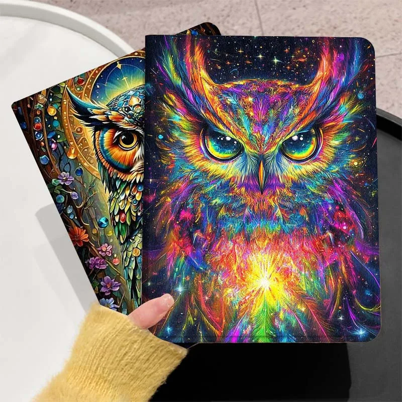 

Colorful Owl Sparkling Art Gift For Huawei MediaPad T5 T10s M6 M5Lite SE Honor Tab 5 6 7 V7 V8 X8a X9a Pro Soft Tablet Case
