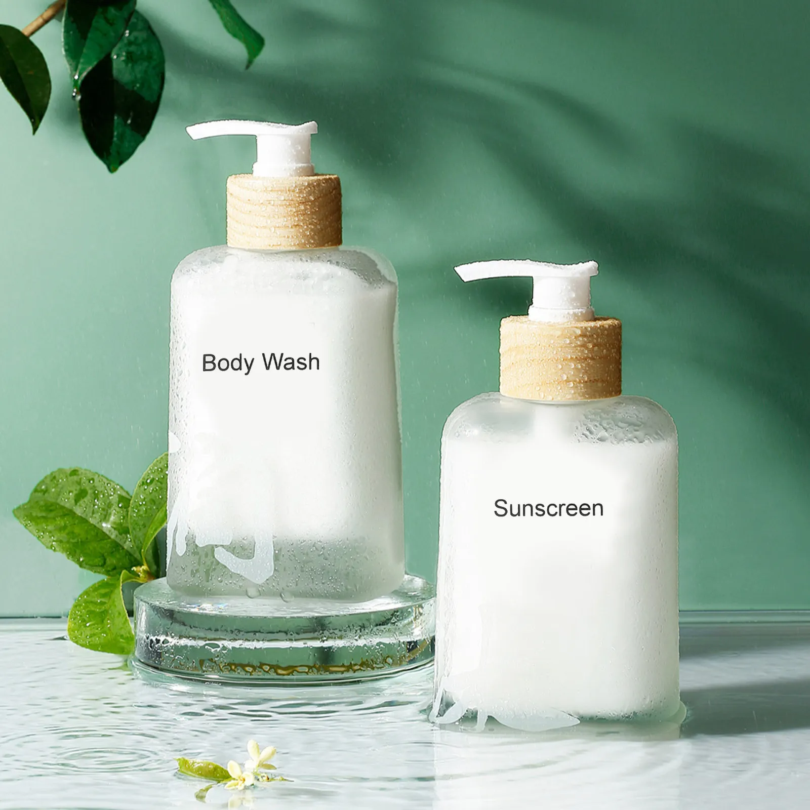 

10 Sheets Travel Cosmetics Label Stickers Refillable Bottle Sub Bottle Decals Self-Adhesive Skin Care Shampoo Dispenser