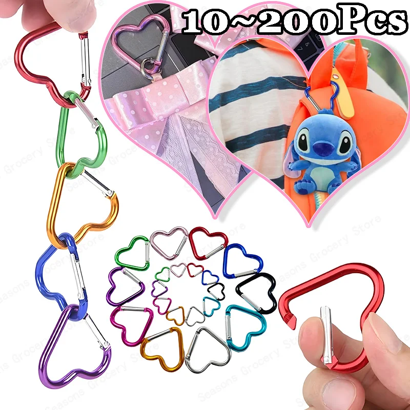 

Heart Shaped Metal Carabiner Keychain for Outdoor Climbing Camping Multi-Functional Travel Kit Hook Buckle Hanging Keyring