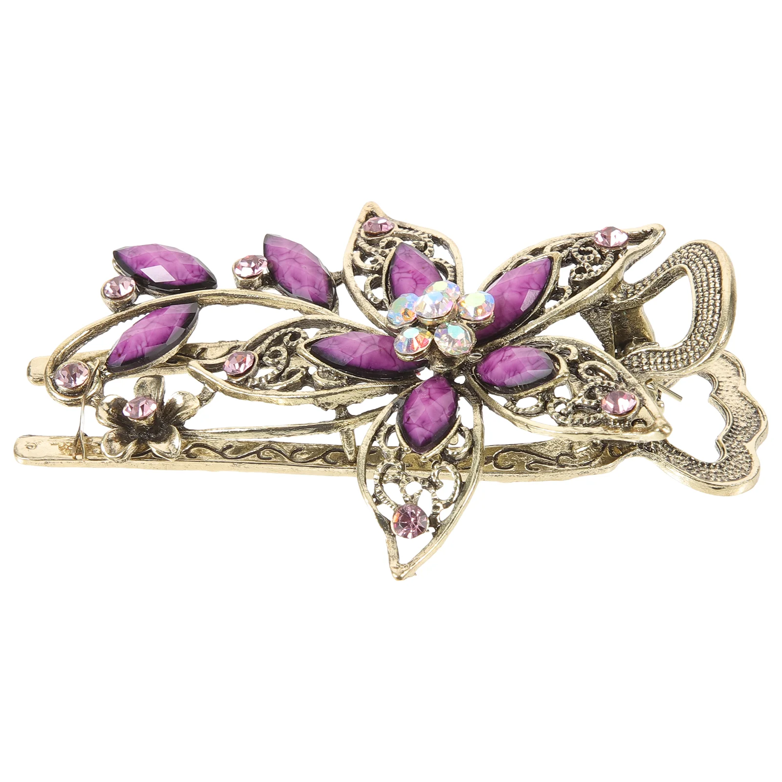 

Petal Hair Clip Floral Design Vintage Barrette Light Weight Easy Use Comfortable Hair Holding Perfect for Prom Party Church