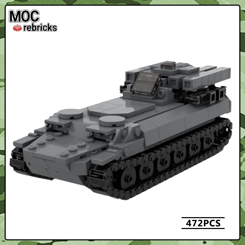 

WW2 Military Vehicle Series 9K35 Strela 10 Tank MOC Building Block DIY Model Puzzle Originality Education Brick Toys for Gifts