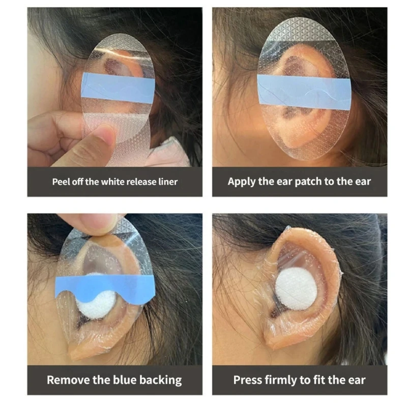 

Pack of 50Pcs Adult Baby Ear Stickers Kids Ear Protections Decals Waterproof Ear Protectors for Shower and Swim Safety A2UB