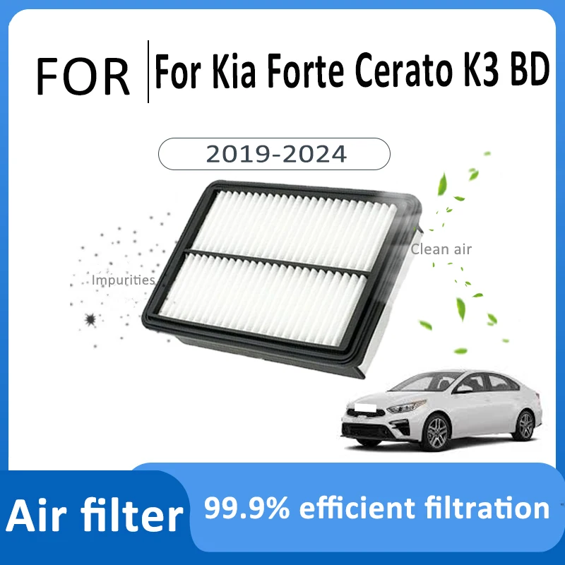 

For Kia Forte Cerato K3 BD 2019 2020 2021 2022 2023 2024 28113-F0000 Air Filter Car High Flow Filter Car Engine Filter Accessory