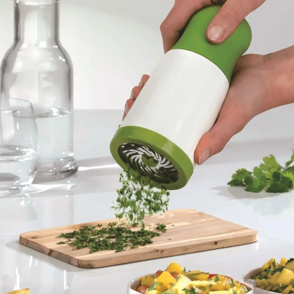 Kitchen Vegetable Mill Manual Herb Chopper Tool Handheld Parsley Grinder Spice Mincer Cooking Gadget Modern Style