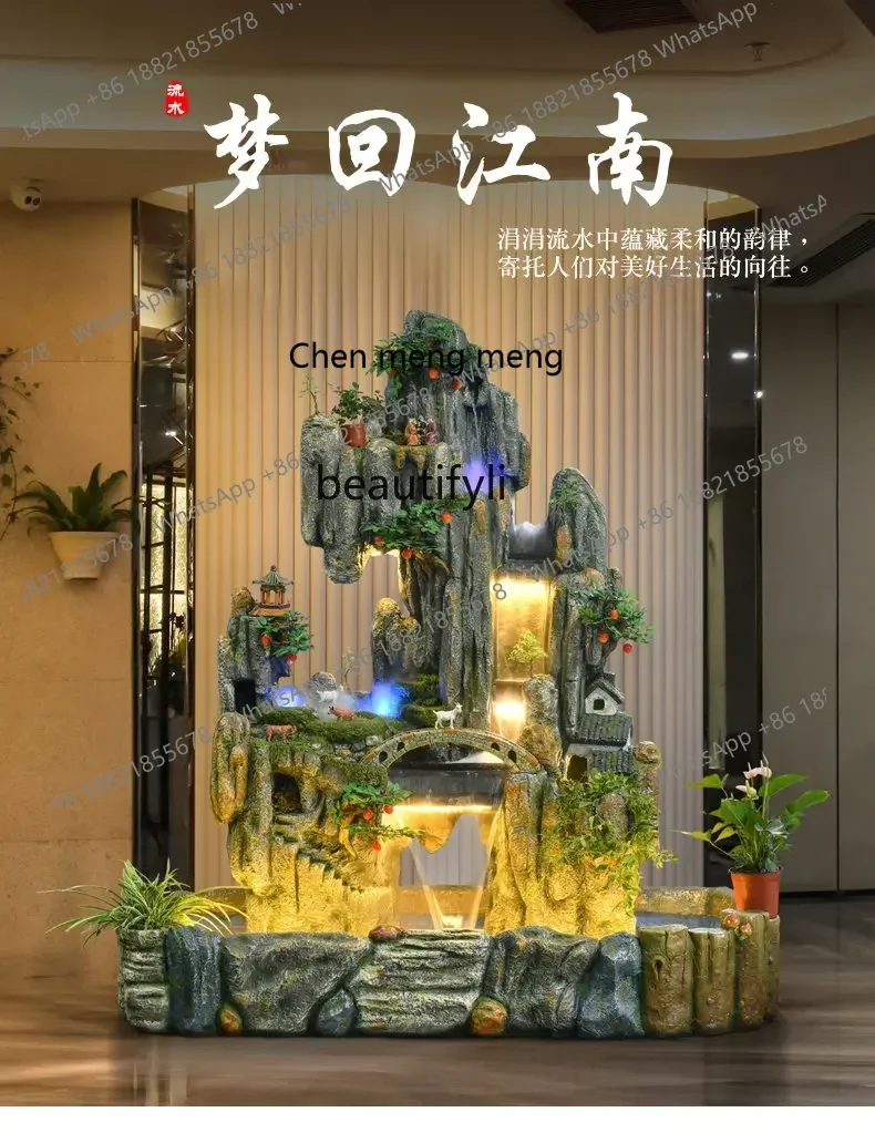 

lhyE1001 ss ss newLarge Rockery Loop Water Fountain Fish Tank Garden Courtyard Indoor Landscaping Decoration Ornaments