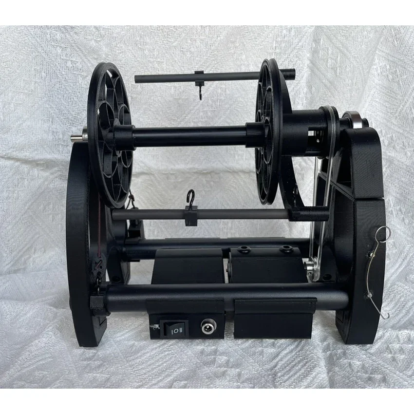 12V Adjustable Speed Display mini Electric Spinning Wheel, Wool Fiber Cotton Yarn Twist 800RPM
