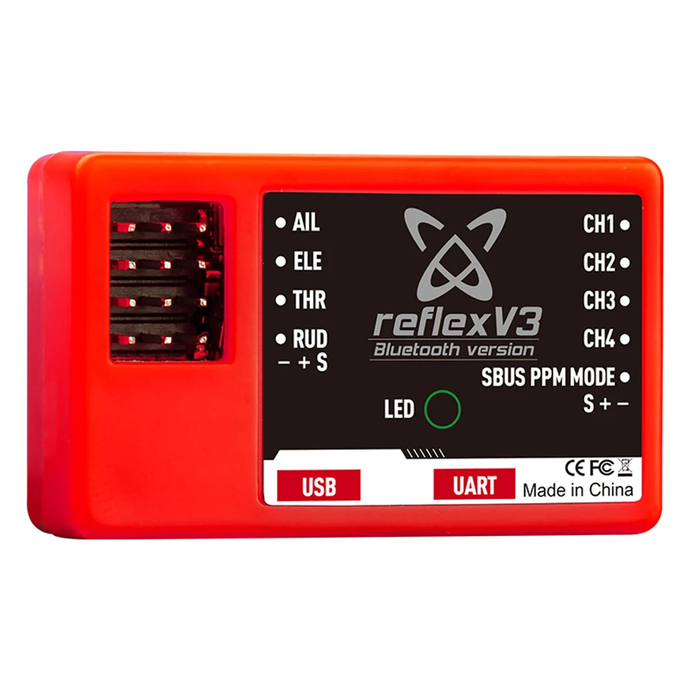 وحدة تحكم الطيران لطائرة تحكم عن بعد ، FMS Reflex V3 ، مستقرة ، بلوتوث متكامل