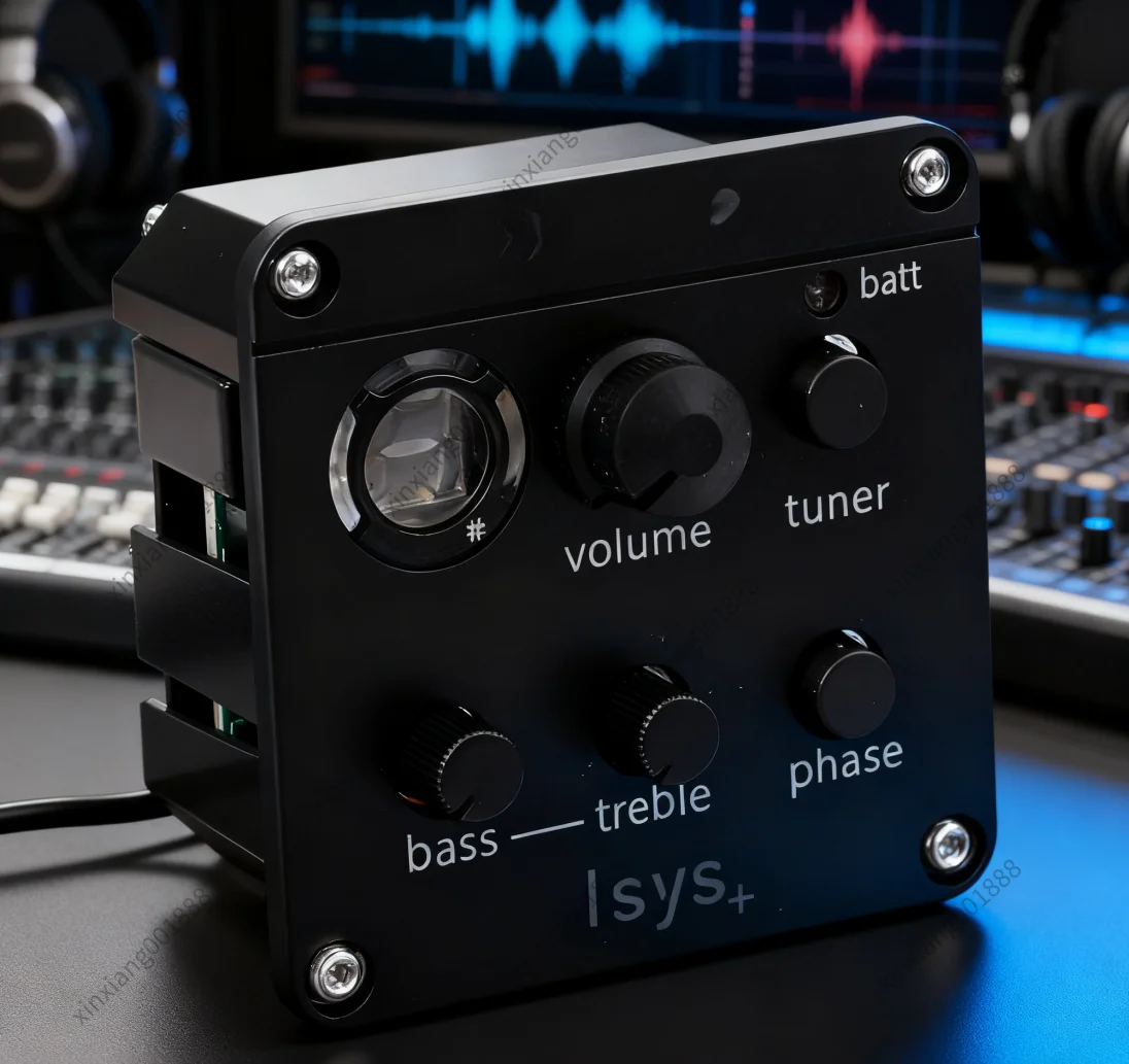 For The Open-hole Pickup ISYS+ Folk Acoustic Guitar EQ Equalizer Trumpet Control Panel Is Adjustable