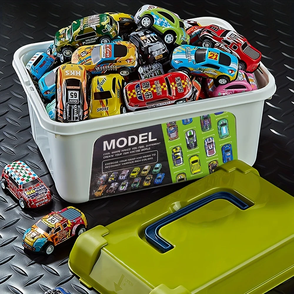 Legierung Spielzeug autos Set mit Aufbewahrung sbox, zurückziehen Autos Legierung Autos Spiel matte Verkehrs zeichen, Spielzeug auto Set für Jungen Kleinkinder Weihnachts geschenk