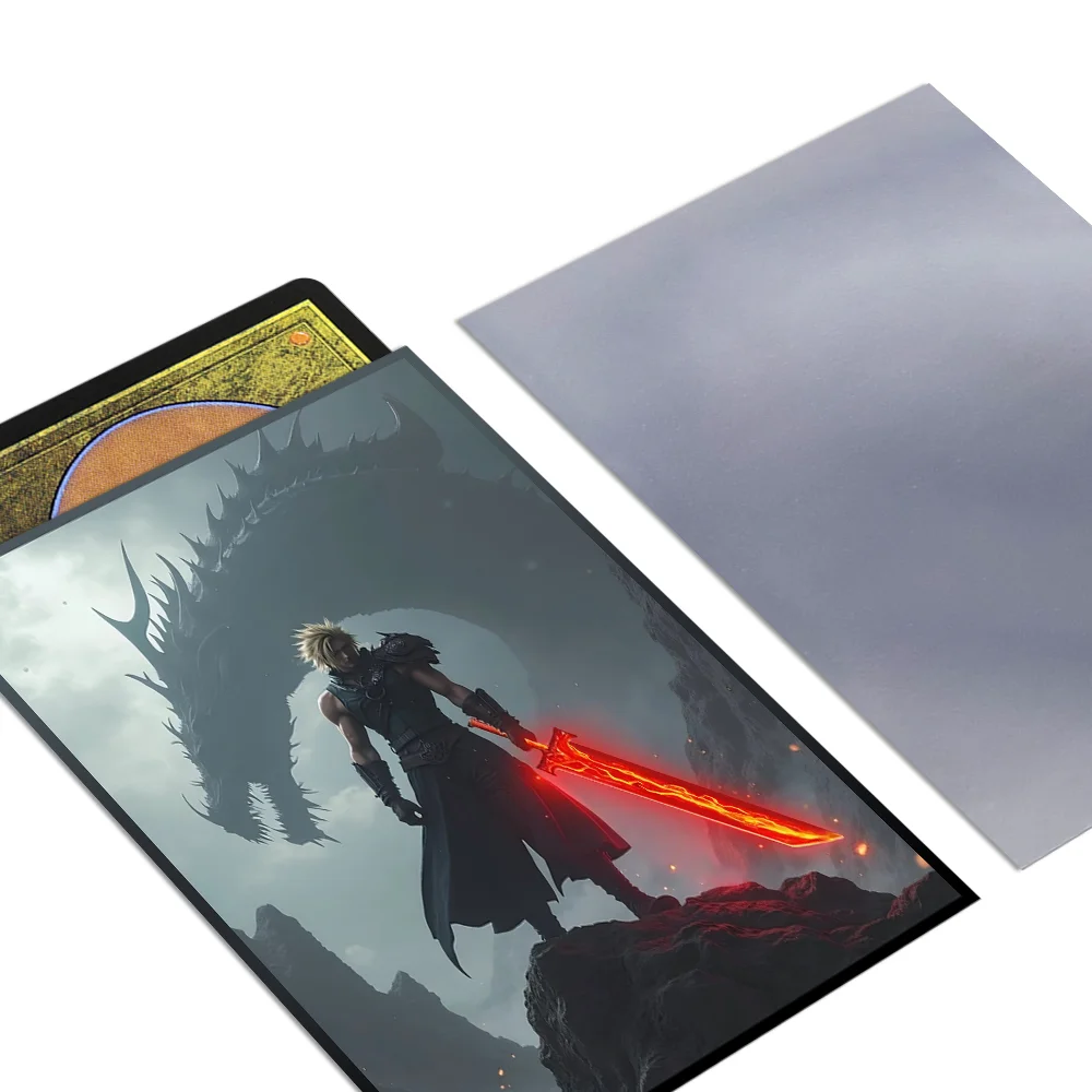 60 قطعة 66X91 مللي متر المحارب والتنين حافظة بطاقات حجم قياسي ماتي أنيمي الشكل بطاقات التداول حماة MTG/PTCG #3