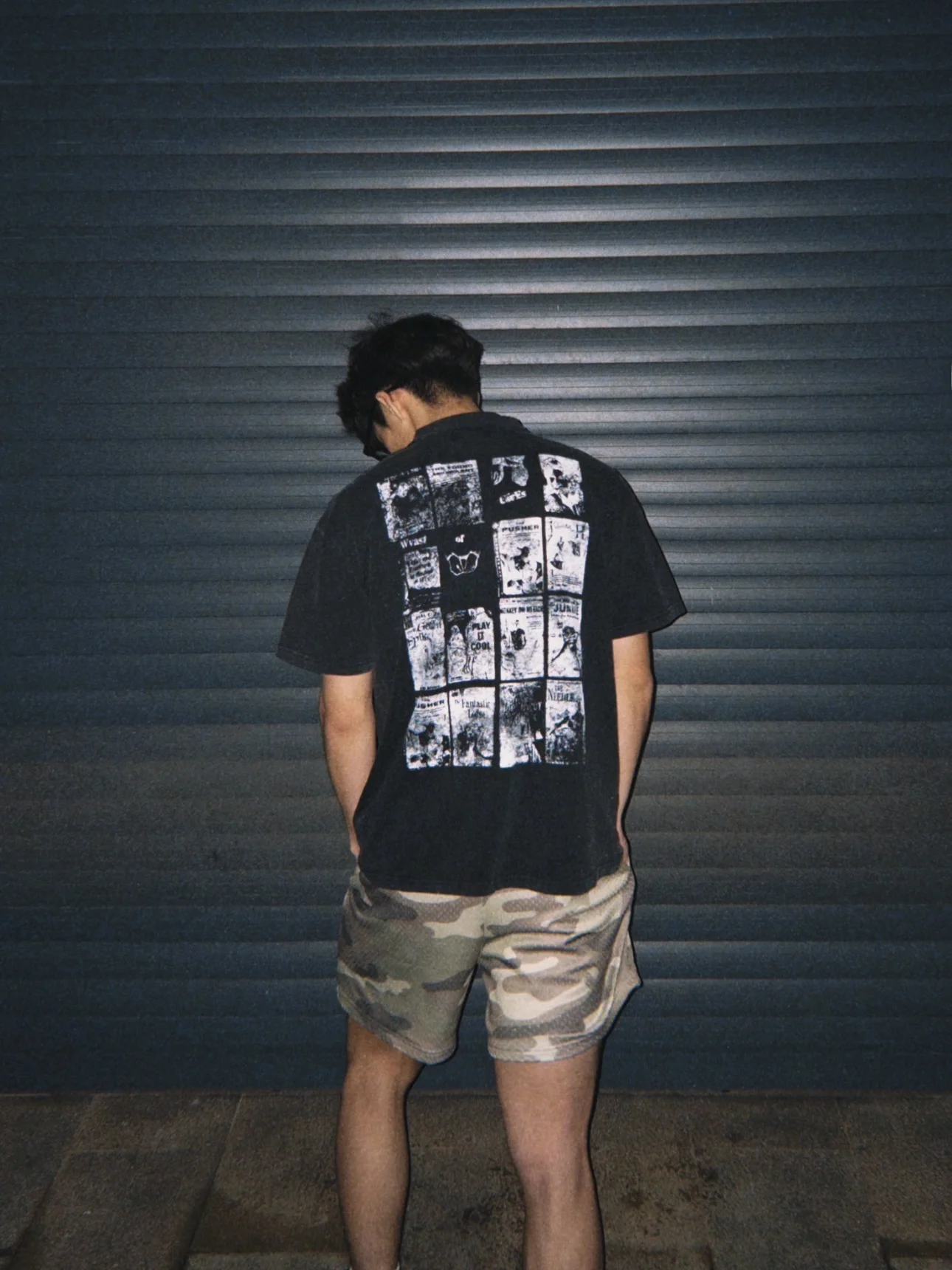 Baskeall de Camouflage rétro américain pour hommes, décontracté, ample, longueur aux genoux, respirant, pour les yeux, été