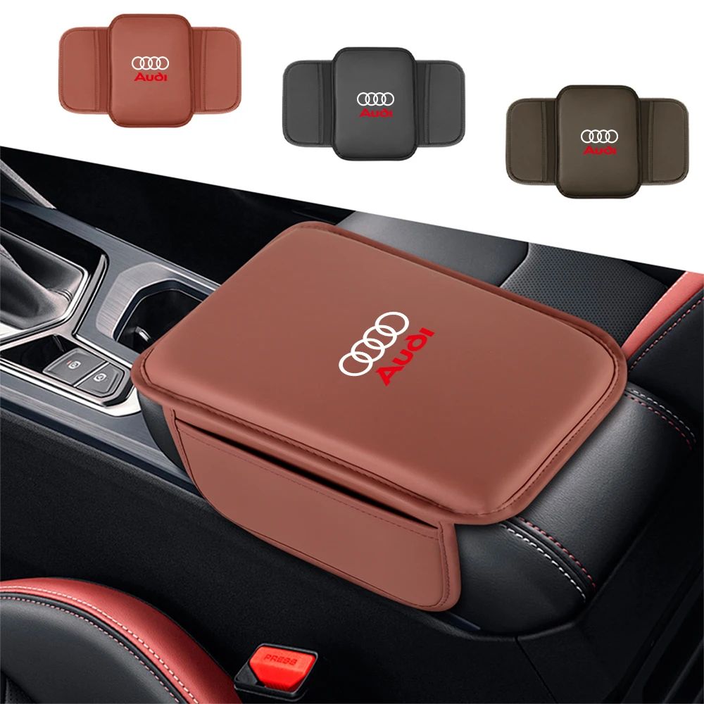 

Автомобильный подлокотник, нескользящий чехол на центральную консоль, автоаксессуар для Audi A1 A3 8P 8V A4 A5 A6 A7 A8 Q3 Q5 Q7 Q8 Sline TT RS S3