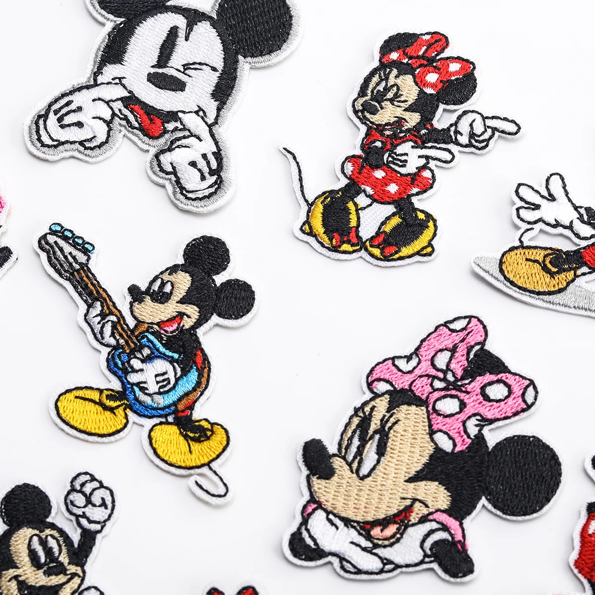 29Pcs Disney Cartoon Mickey Mouse Minnie Patches Iron on Patch for on Sew Decor Clothes T shirt  Embroidered Applique Fabric