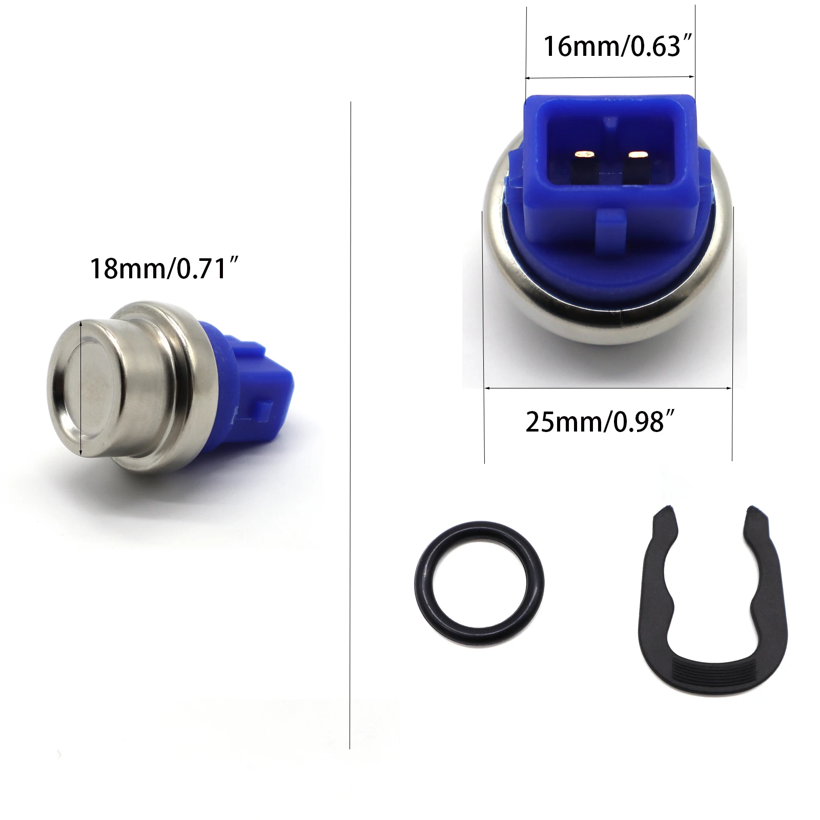 1 × untuk VW Golf Jetta Passat Audi A4 A6 S6 Sensor temperatur pendingin mesin mobil Sensor 1669965 komponen pendingin mesin mobil