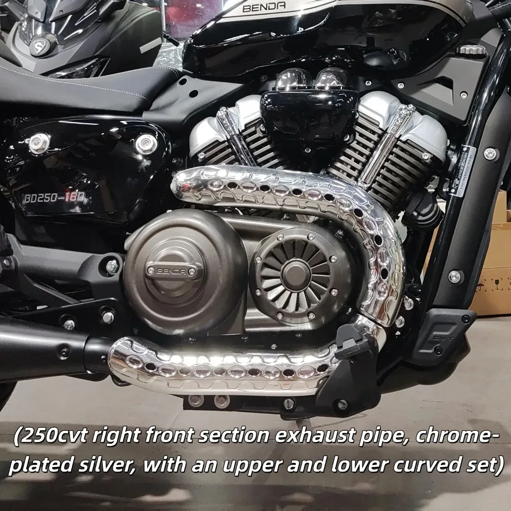 For Benda Rock 250 CVT Exhaust Pipe Heat Shield Cover Snake Bone Design Anti-burn Protector Escape Accesorios Moto Scarico