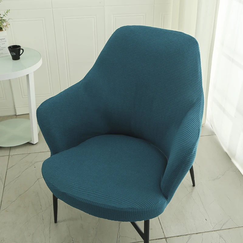Luxury Elastic Corn Velvet Dining Chair Cover 1/2Pcs Solid Thick Armchair Cover for Hotel Banquet Soft Universal Seat Dust Cover