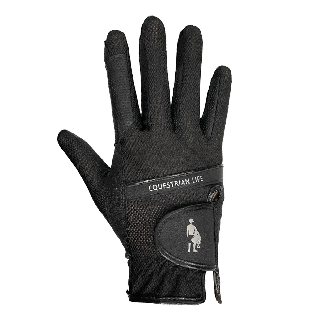 Equestrian Sports Gloves, Elastic Mesh Gloves, Non-Slip, Breathable, Wear-Resistant Riding Gloves, Rider Equipment