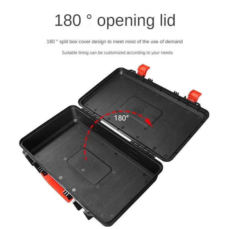 35x27cm Portable Toolbox PP Thickened Plastic Hard Case Equipment Hardware Toolbox Large-Capacity Instrument Storage Suitcase