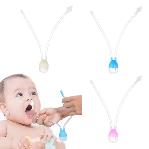 Mouth Suction Nasal Aspirator for Baby Infant Cleaning Nose Inhaler Nasal Mucus Clean Pipe Anti-reflux Nasal Aspirator