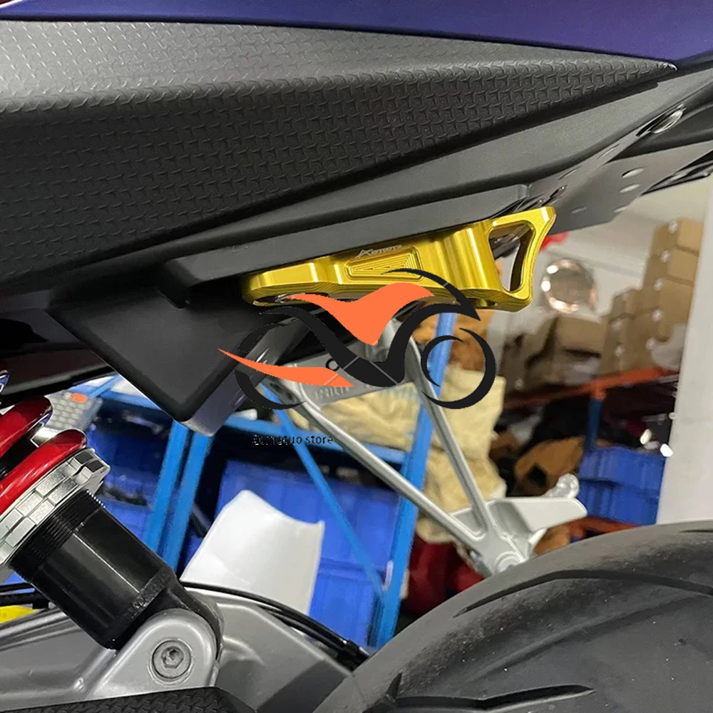 For Aprilia RS660 2020-2021 CNC Rear Passenger Pedals Eliminator Side Padding Bracket Decorative Blocking Bracket Plate