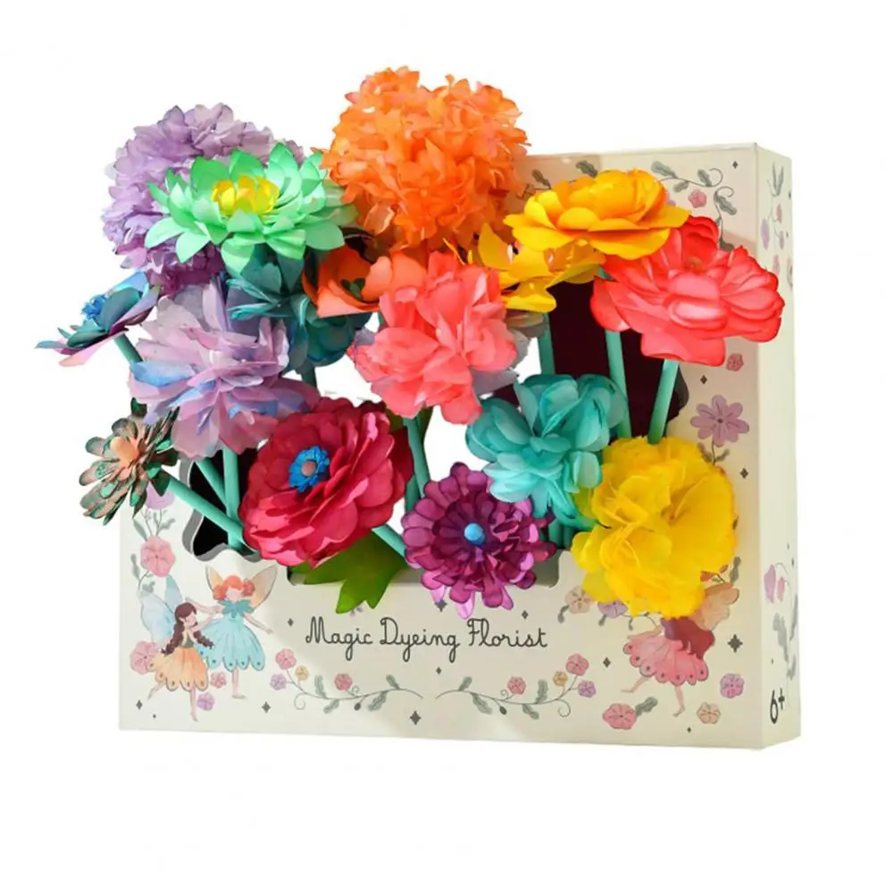 DIY กลีบดอกไม้ชุดการศึกษา DIY ดอกไม้กลีบชุดศิลปะสําหรับเด็กวัยหัดเดินผู้ใหญ่ Handcrafted กระดาษระบายสีดอกไม้ทําชุด