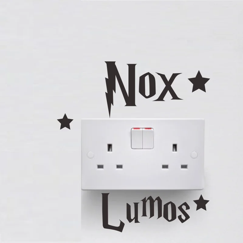 

Lumos Nox Light Switch Decals Modern Water Proof Creative Switch Sticker Vinyl Decal #534