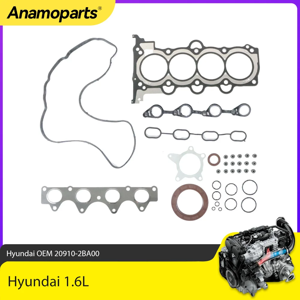 Engine Parts Cylinder Head Gasket Set Fit 1.6 L G4FC For Hyundai Accent Elantra Kia 1.6L 2006-2020 OEM 20910-2BA00