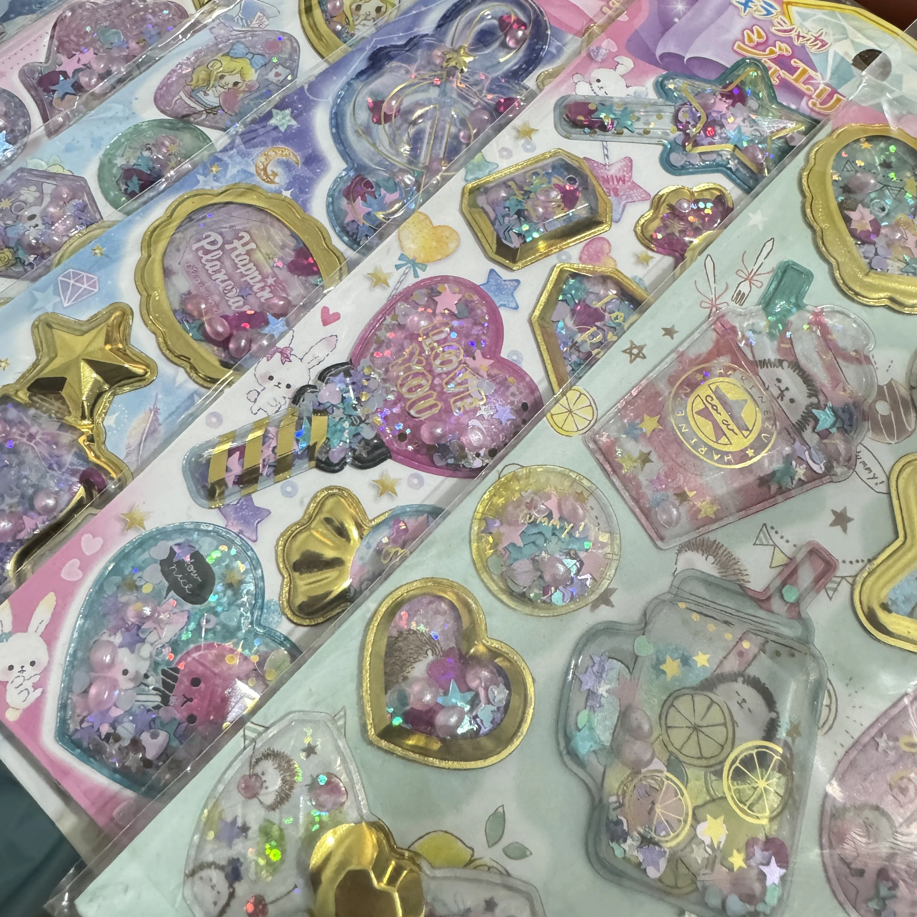 29 sheets shaker stickers 2D sticker for phone case DIY card key chain decoration cute style Album photo frame decoden