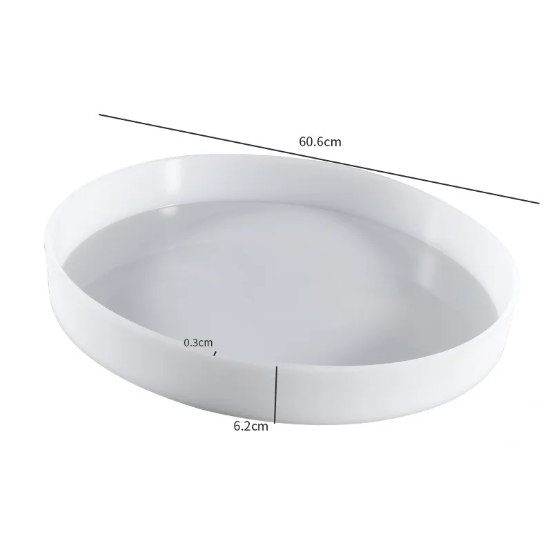 60cm diy caseiro de grandes dimensões mesa redonda ornamentos rio mesa molde silicone cristal resina epóxi molde
