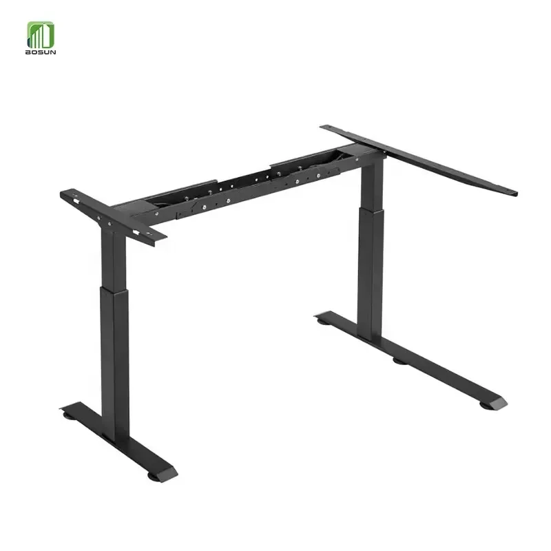 Electric Height Adjustable Table Legs L Shape Metal Desk Frame Modern Intelligent Telescopic Standing Base for Home Office