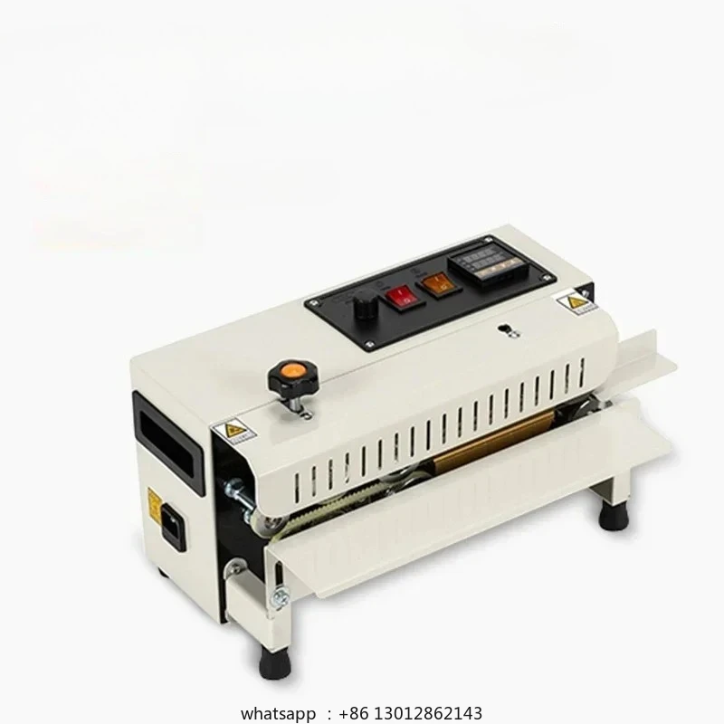 

2026 NEW Auto Continuous Bag Sealing Machine Plastic Bag Packaging Band Sealing Machine Horizontal Bag Sealer Date Printing