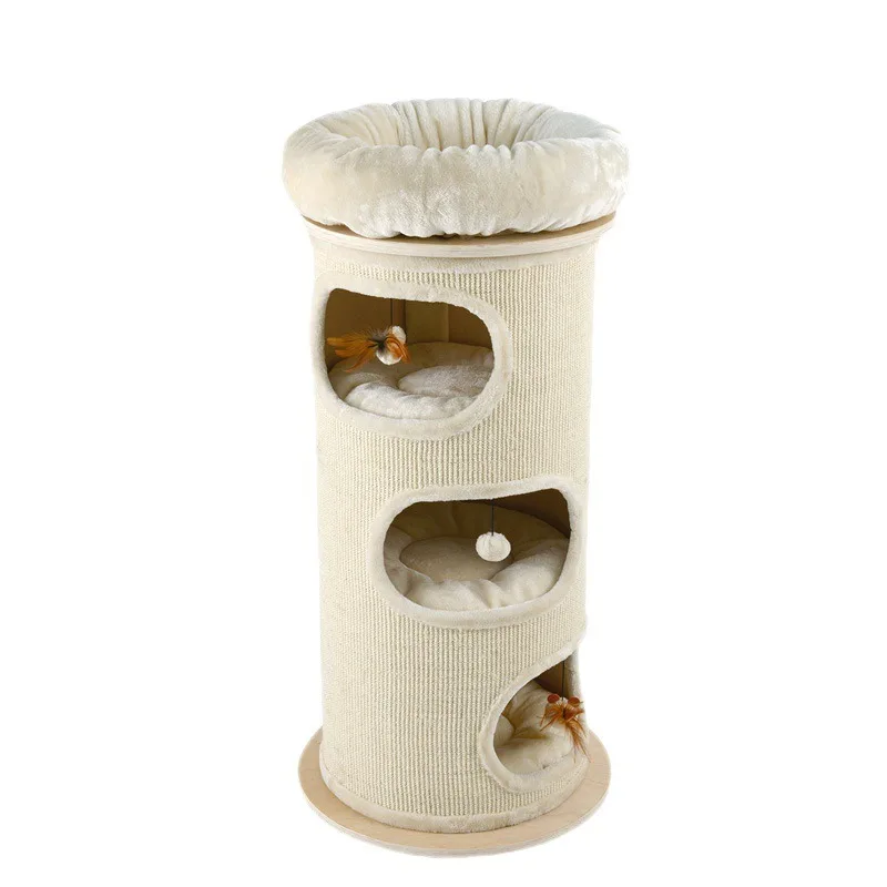 Cat sisal bucket cat climbing frame scratching board nest integrated house large mailbox cat pet supplies