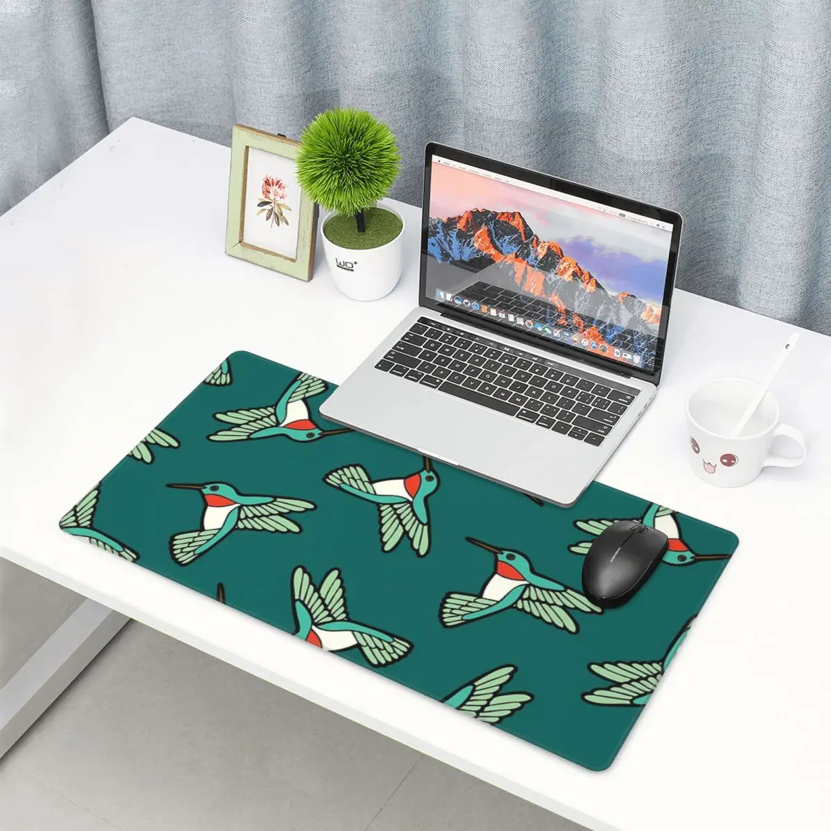 

Large Mouse Pad Hummingbird Pattern Gamer PC Laptop Mats Keyboard Carpet Computer Gaming Office Accessories Desk Mat