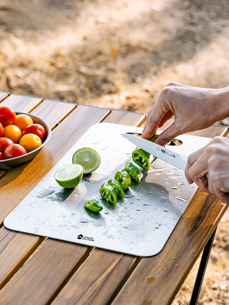 

Pure Titanium Thickened Outdoor Portable Anti-Mold Cutting Board Rustproof Kitchen Utensils Camping Picnic BBQ Accessories