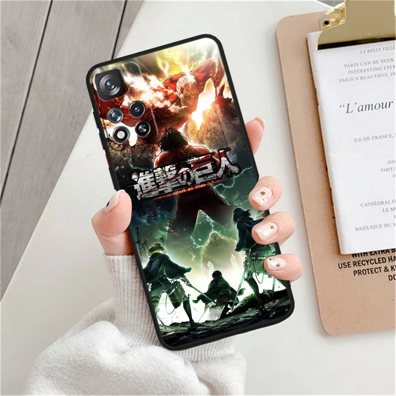 Angriff auf Titan Anime für Xiaomi Redmi K60 12C 12 11a A1 11 10c 10x9t 9c 9at 8a Pro Silikon schwarz Handy hülle