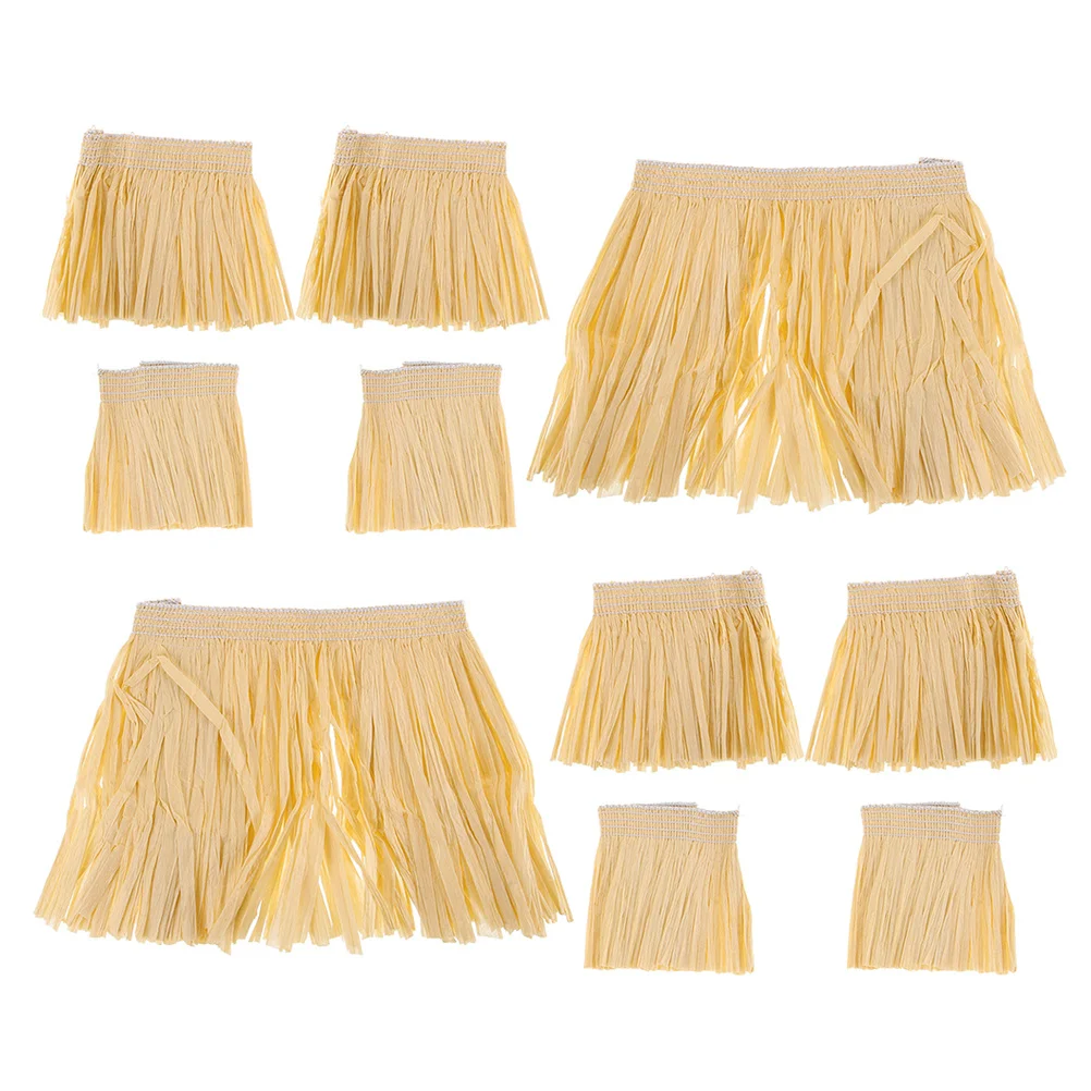 2 مجموعات هاواي حولا الرافية تنورة زي للرجال النساء عرض مسرحي لوا حفلة شرابة الدعائم هاواي حولا التنانير للنساء