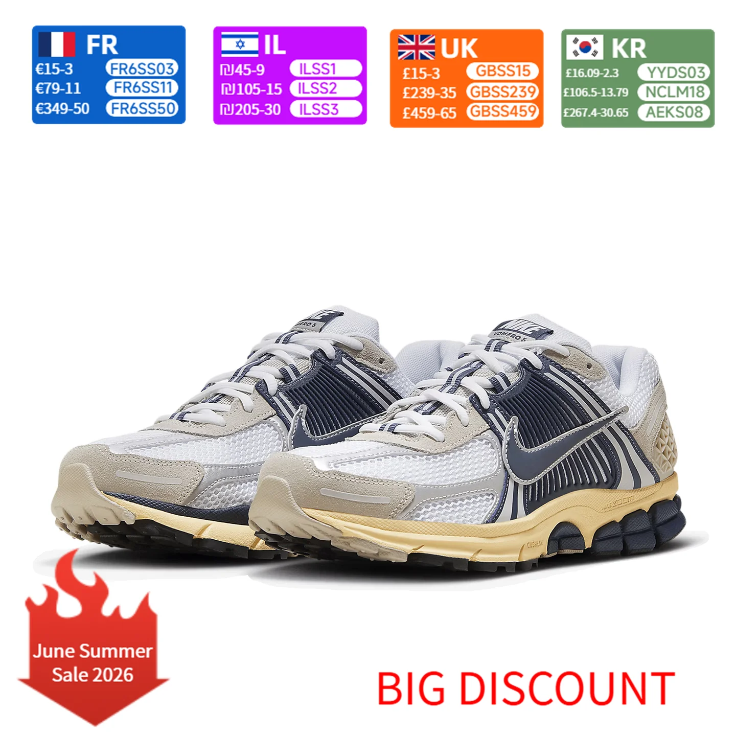 

Nike Zoom Vomero 5 Unisex Running Shoes Max Cushioning Comfort Daily Training Performance Sneakers HF4259-100