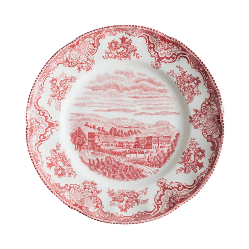 Retro Ceramic Plate Restaurant Creative Spaghetti Plates Office Desktop Afternoon Tea Dessert Organizer Home Kitchen Tableware