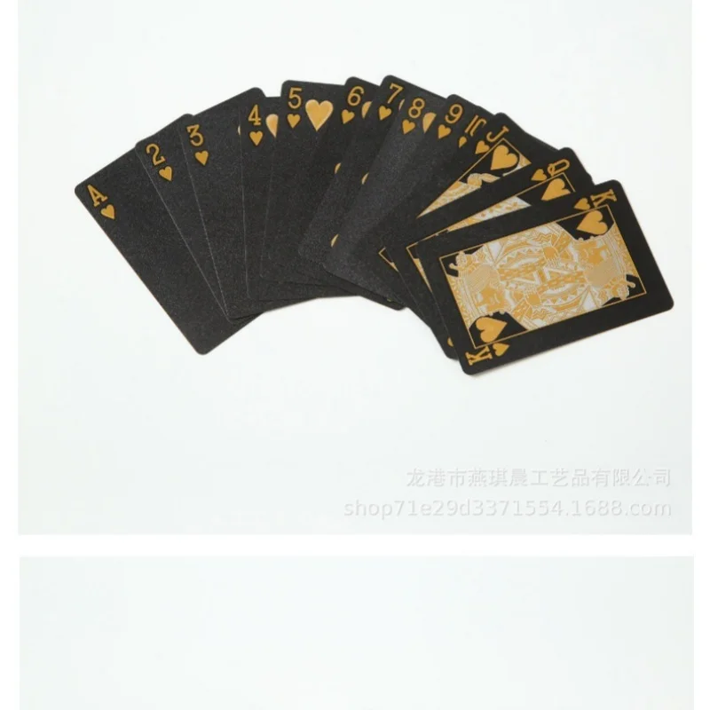 Color Black Gold Poker Game Card Waterproof Poker Set Magic Dmagic Packaging Chessboard Game Gift Series