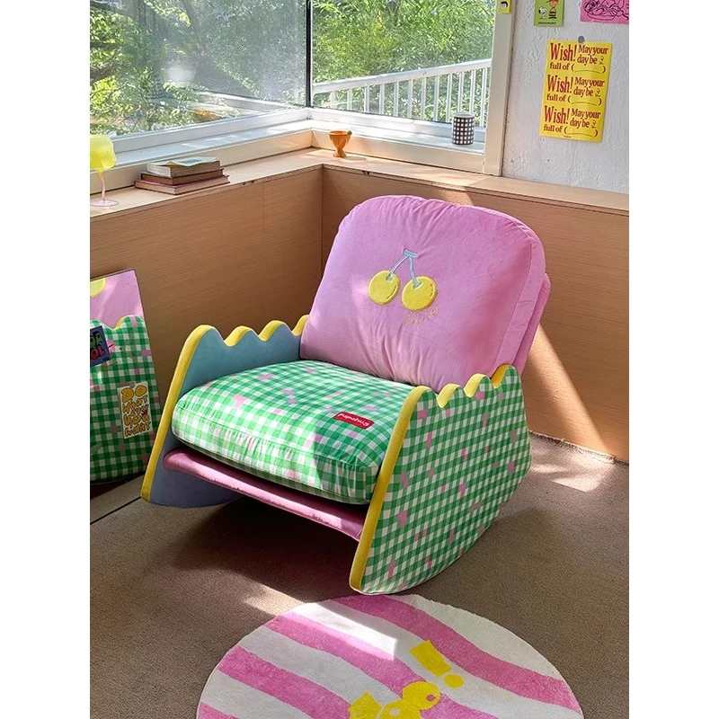 

Lazy rocking chair recliner cherry rocking back bedroom lazy sofa single sofa