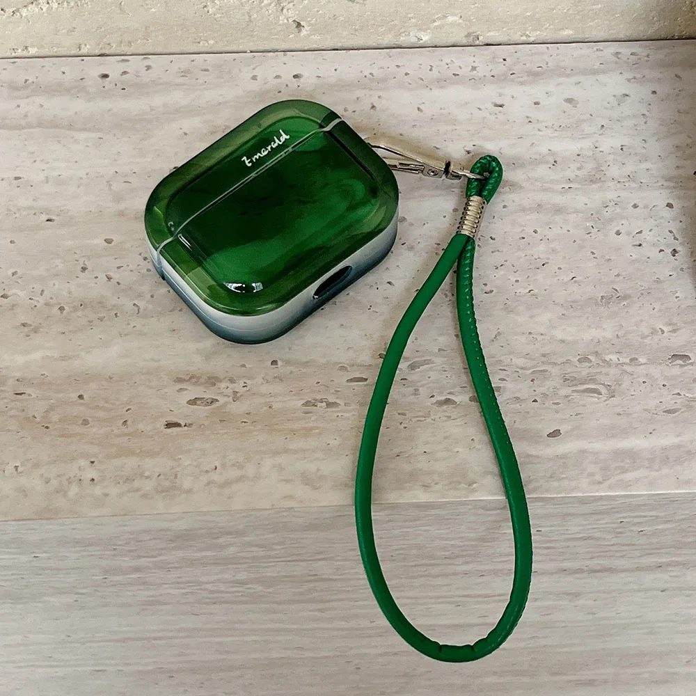 Ins الأخضر الملمس لينة سيليكون حقيبة سماعة الاذن ل Airpods 4 2024 جديد غطاء للحماية ل AirPods pro 2 3 1 3nd الجيل شل